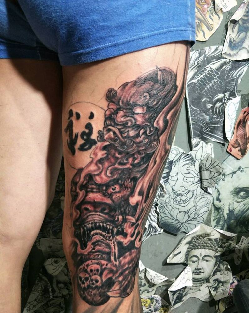 未完成，线条已经两年了纹身图片