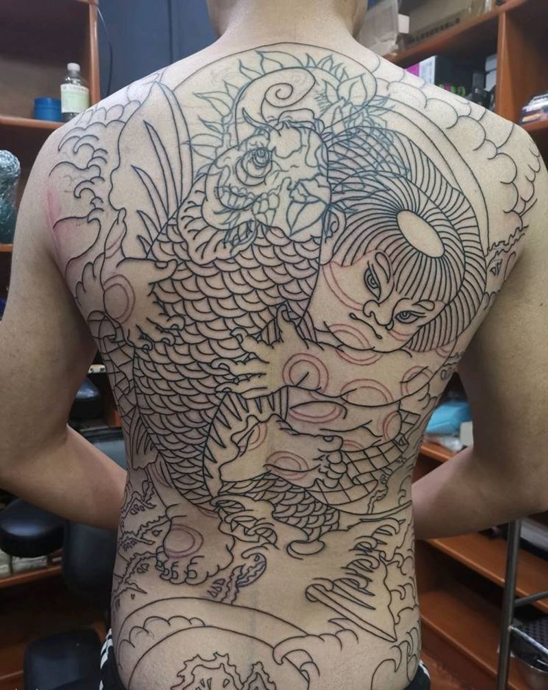 遮盖失败纹身未完成纹身图片_新老传统纹身图案