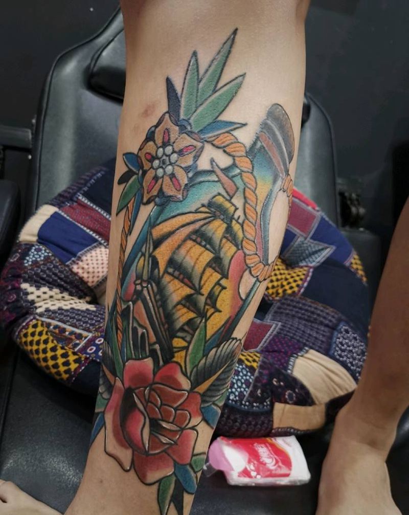 记忆瓶纹身图片_Old School纹身图案