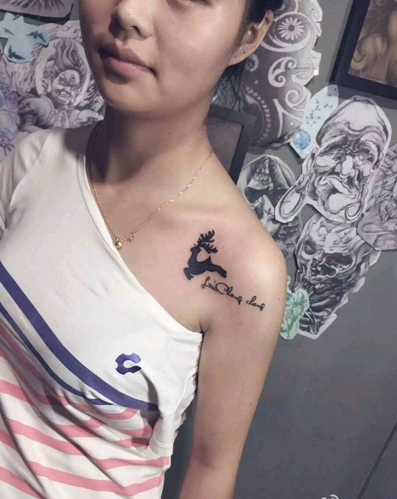 小鹿纹身图片