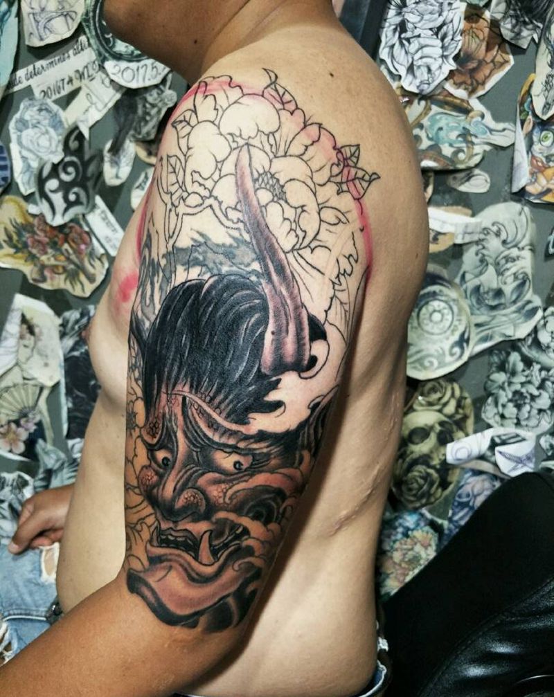 遮盖未完成纹身图片