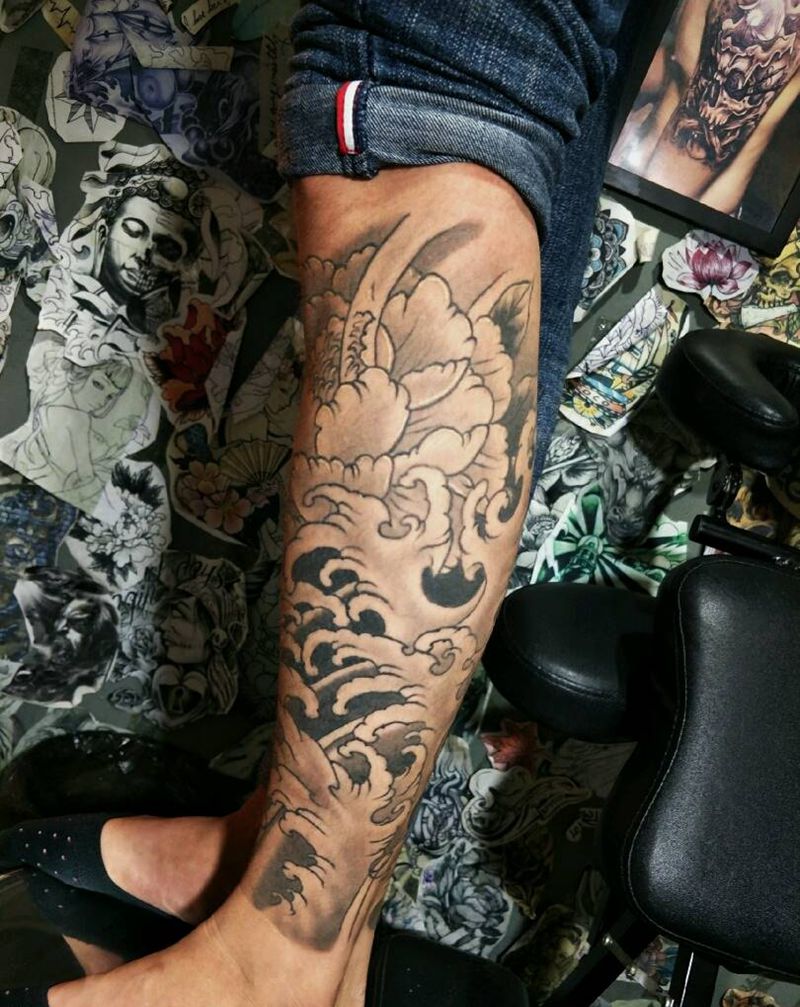 恢复后水花纹身图片