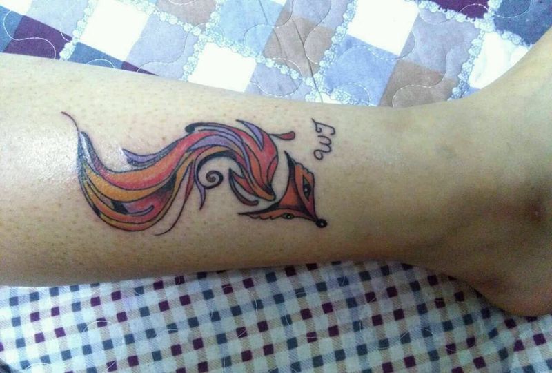 九尾狐纹身图片