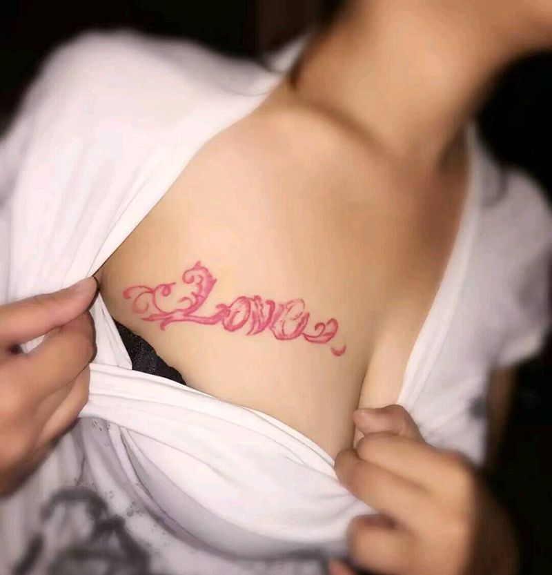 战记个性英文纹身图片_胸部欧美字符成品纹身图案