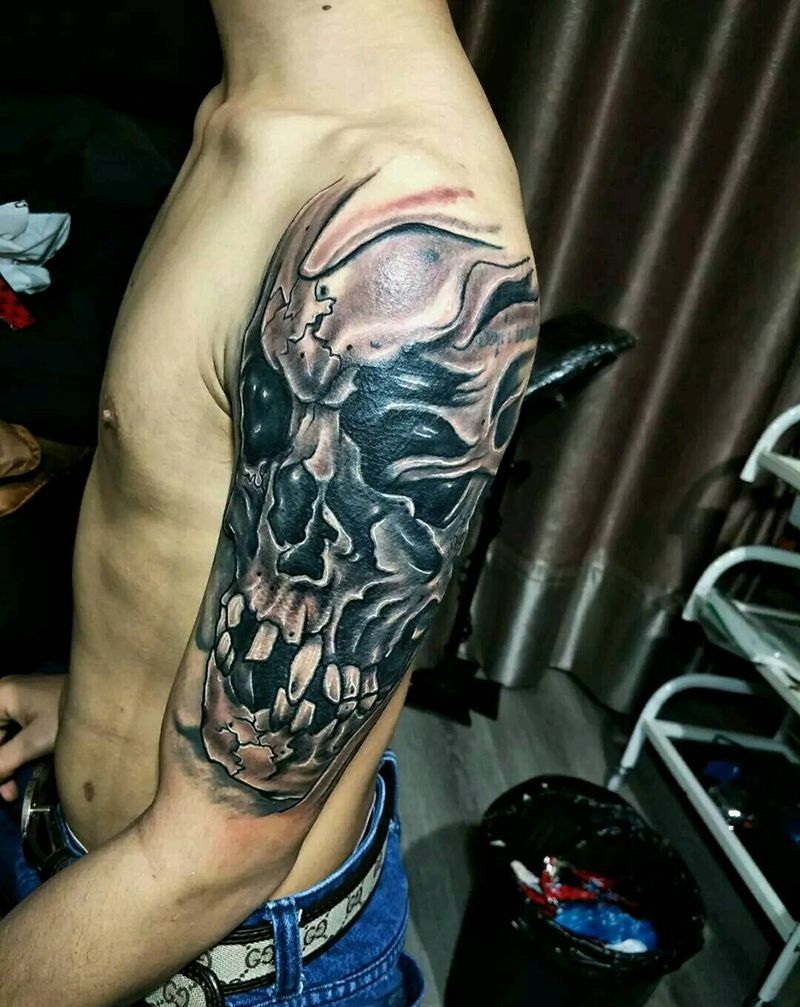 遮盖失败纹身，遮盖之前忘记拍了纹身图片