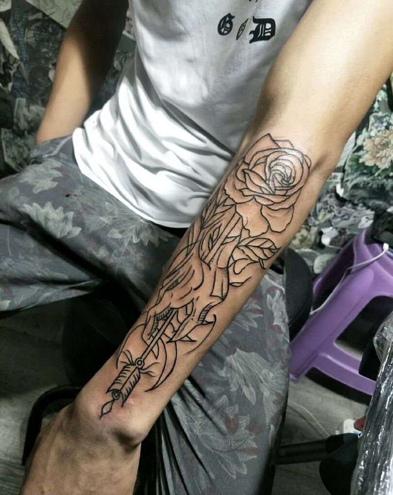 未完成纹身图片