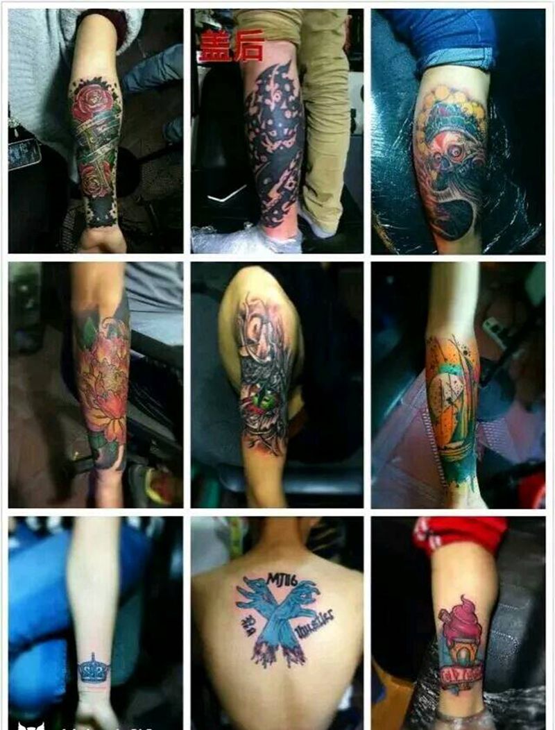 各种各样的风格会聚纹身图片_成品纹身图案
