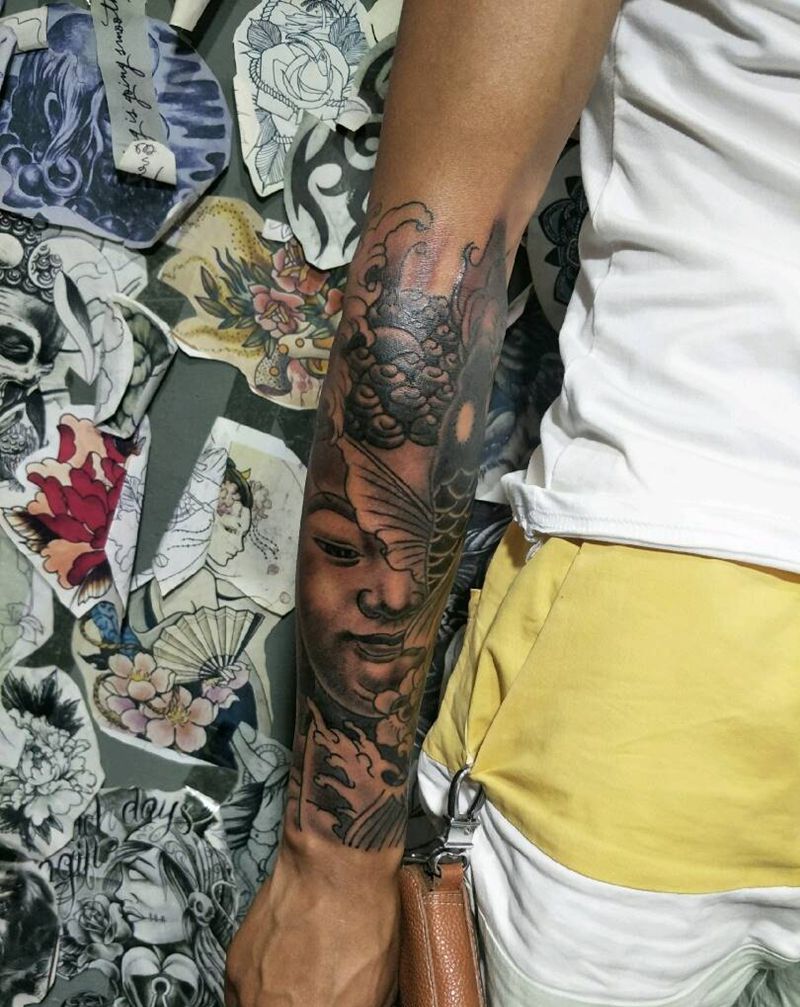 遮盖未完成纹身图片