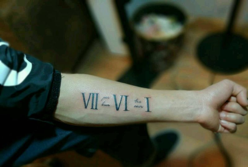 罗马数字纹身图片