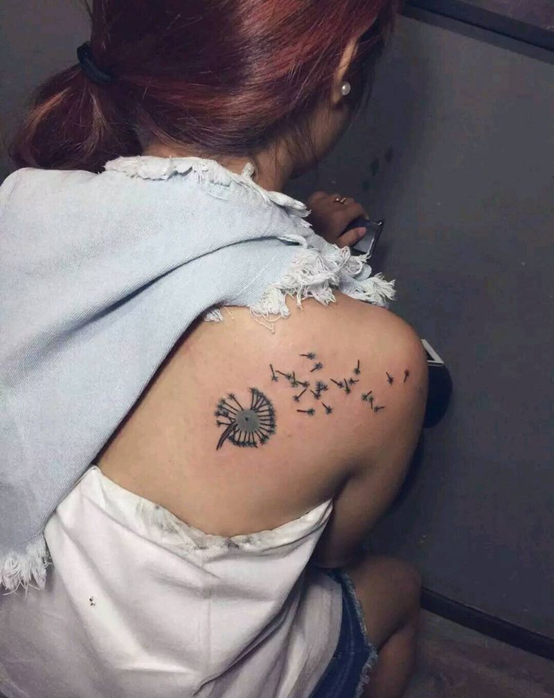 蒲公英纹身图片