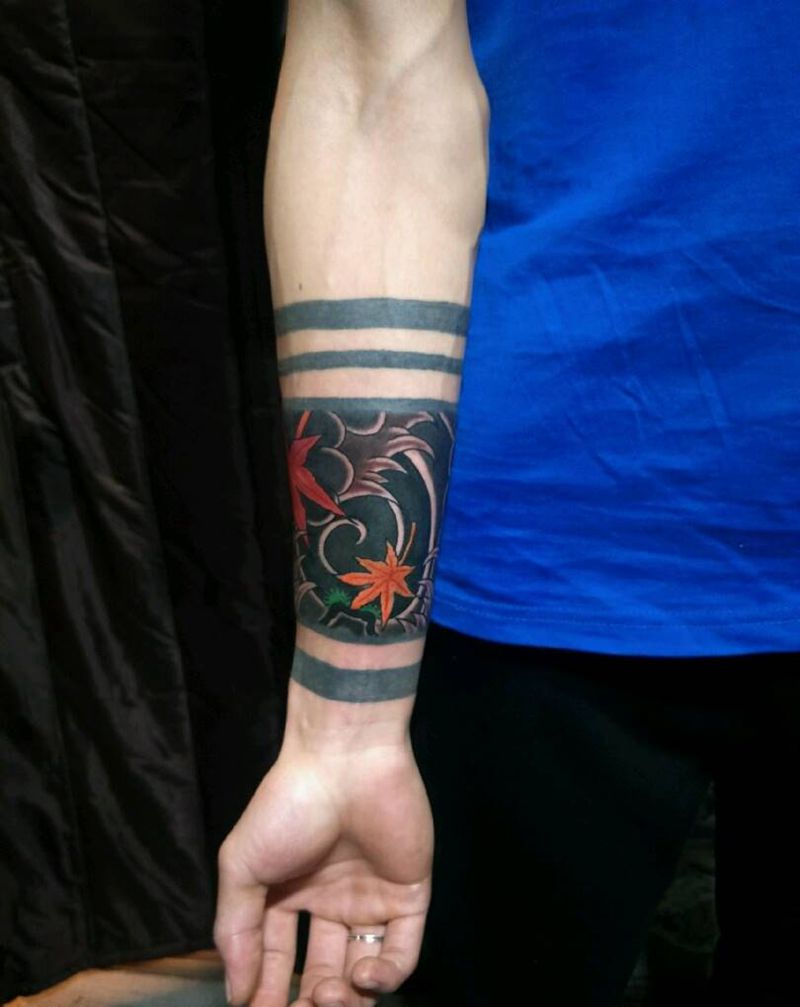 添加臂环纹身，黑圈不是本店作品纹身图片