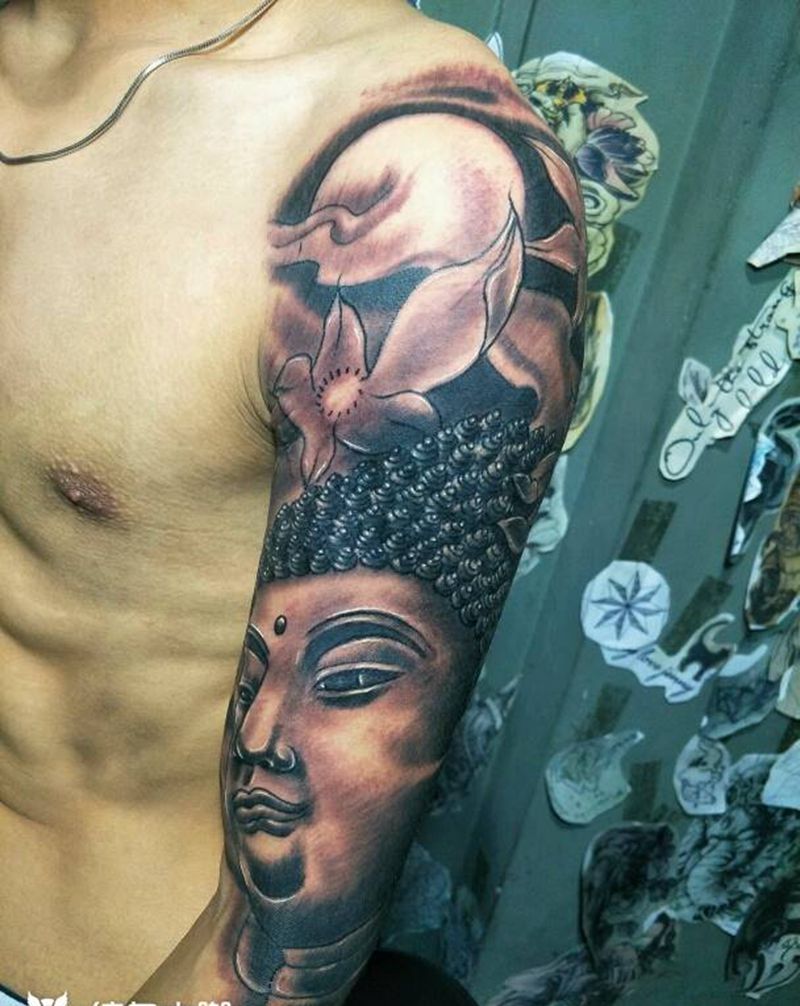 佛头纹身图片