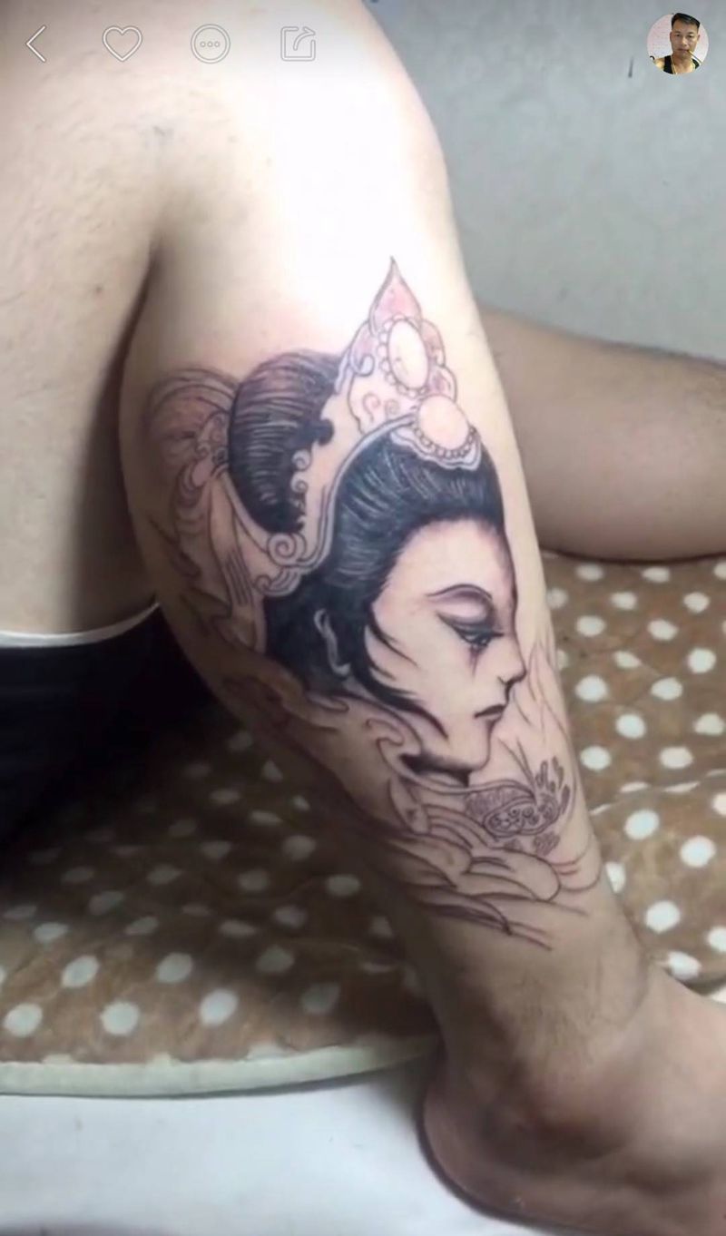 艺妓（未完成）纹身图片