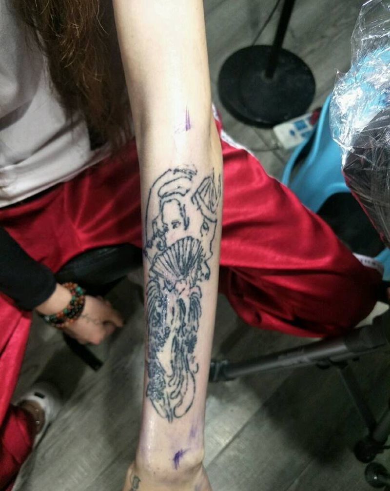 遮盖失败纹身未完成纹身图片