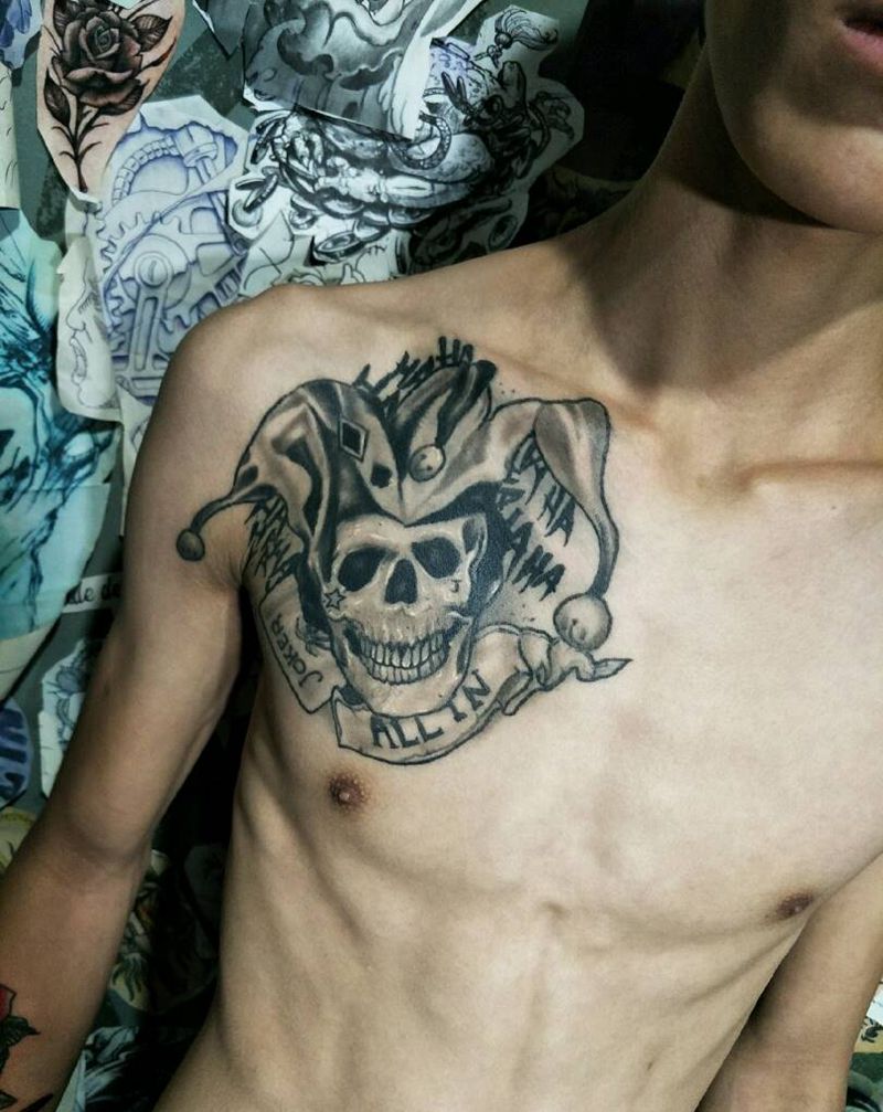 恢复后小丑纹身图片