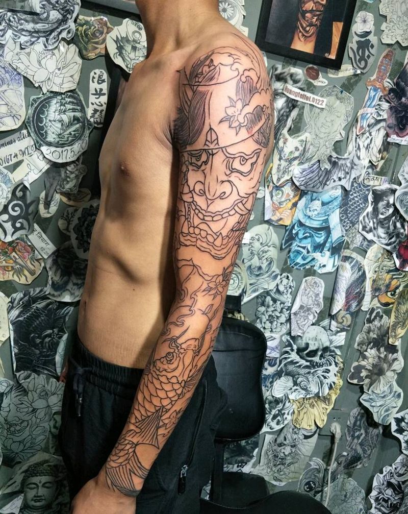 花臂未完成下次继续纹身图片