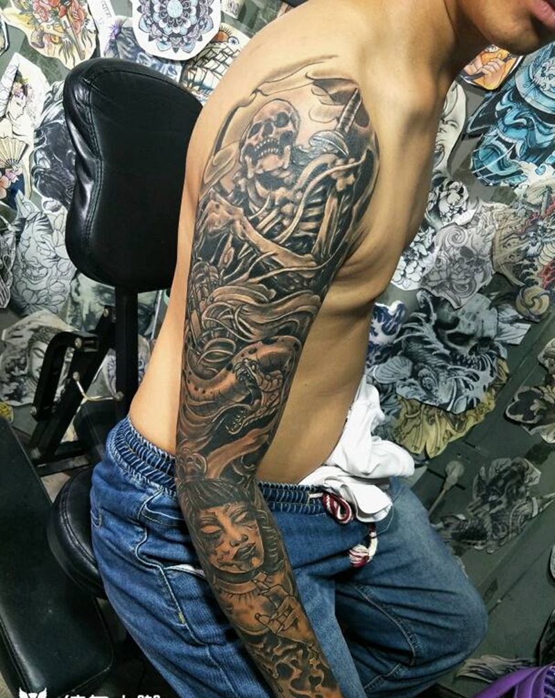 欧美花臂纹身图片