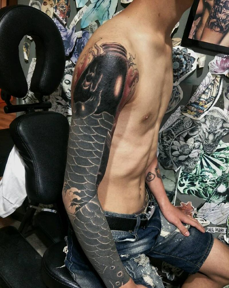 遮盖未完成纹身图片