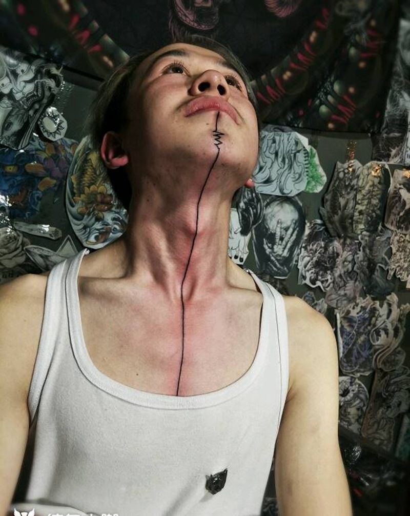 给帅哥打造的生命线,帅哥满身充纹身图片