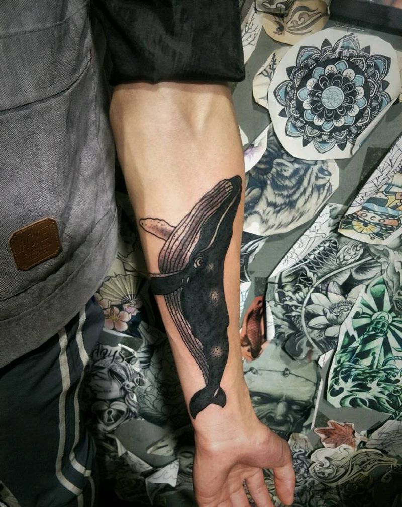 遮盖失败纹身鲸鱼对付纹身图片