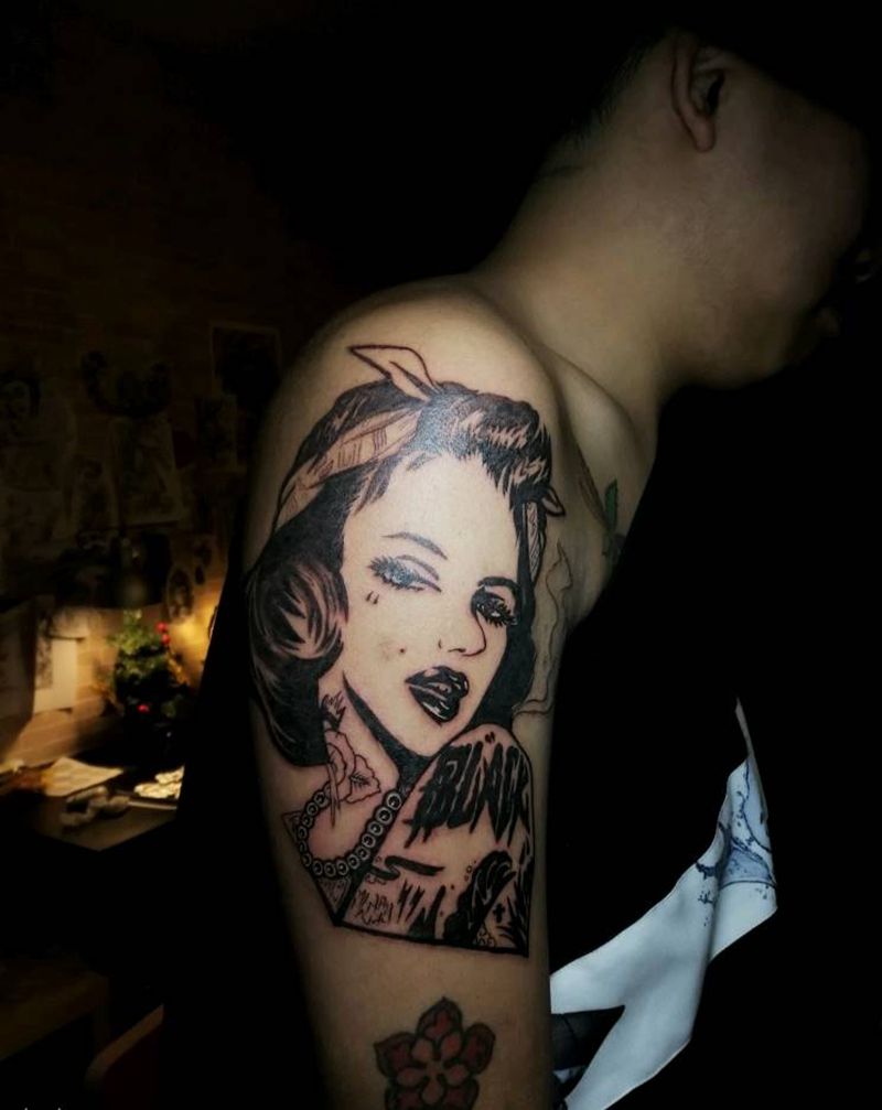 欧美美女纹身图片