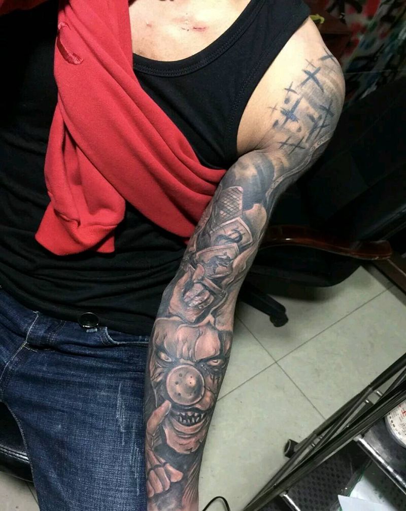 欧美花臂微信944469684纹身图片