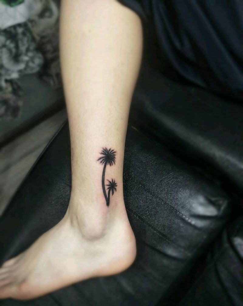 椰子树微信944469684纹身图片