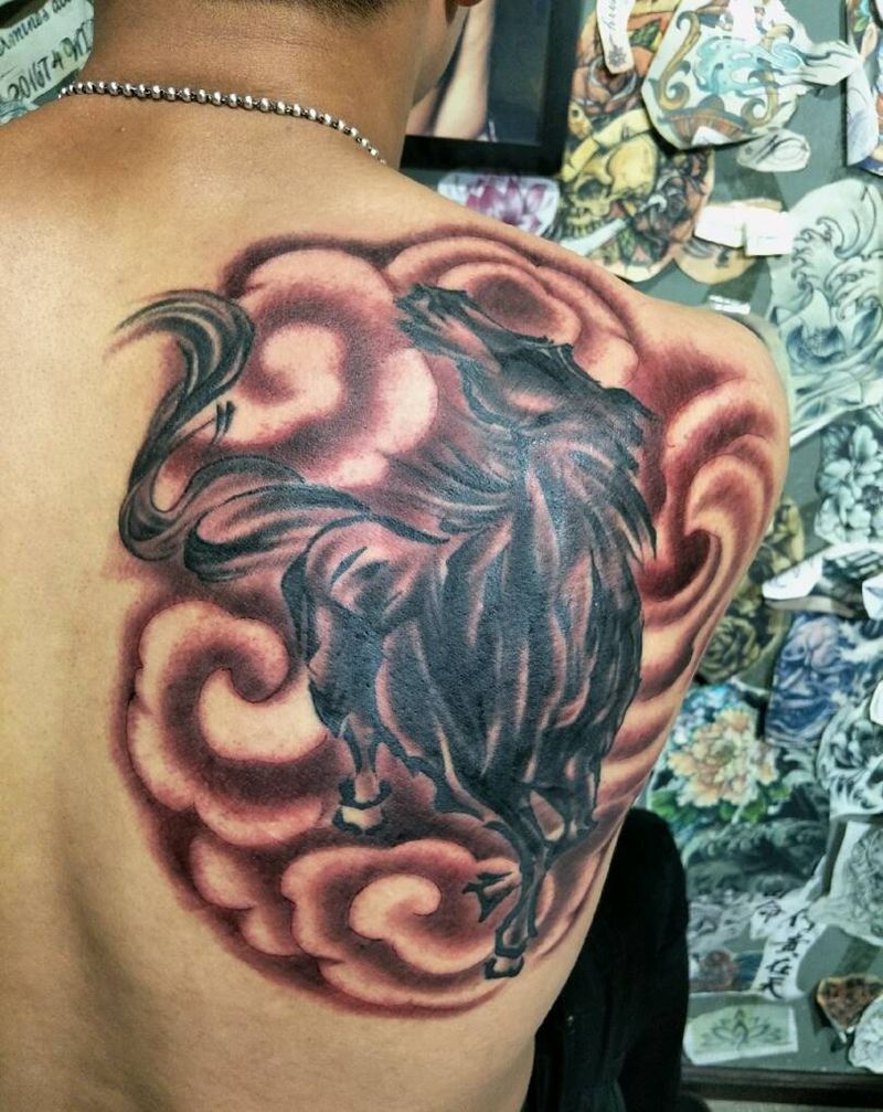 个性马纹身图片