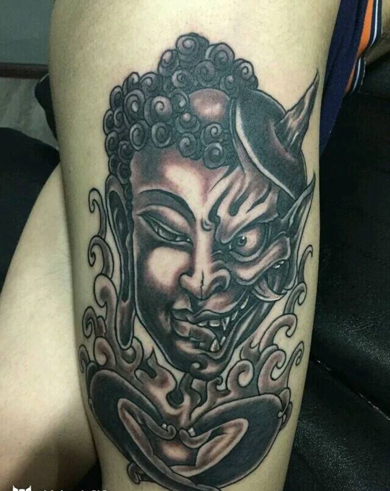 佛魔纹身图片