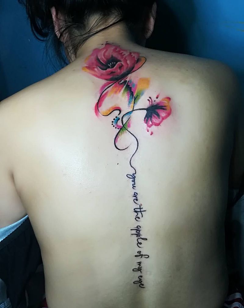 罂粟花  遮盖纹身图片