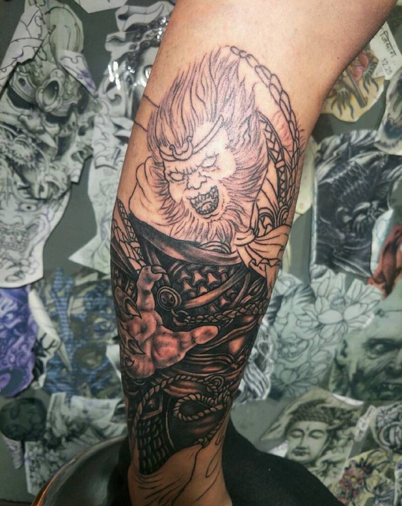 悟空未完成纹身图片