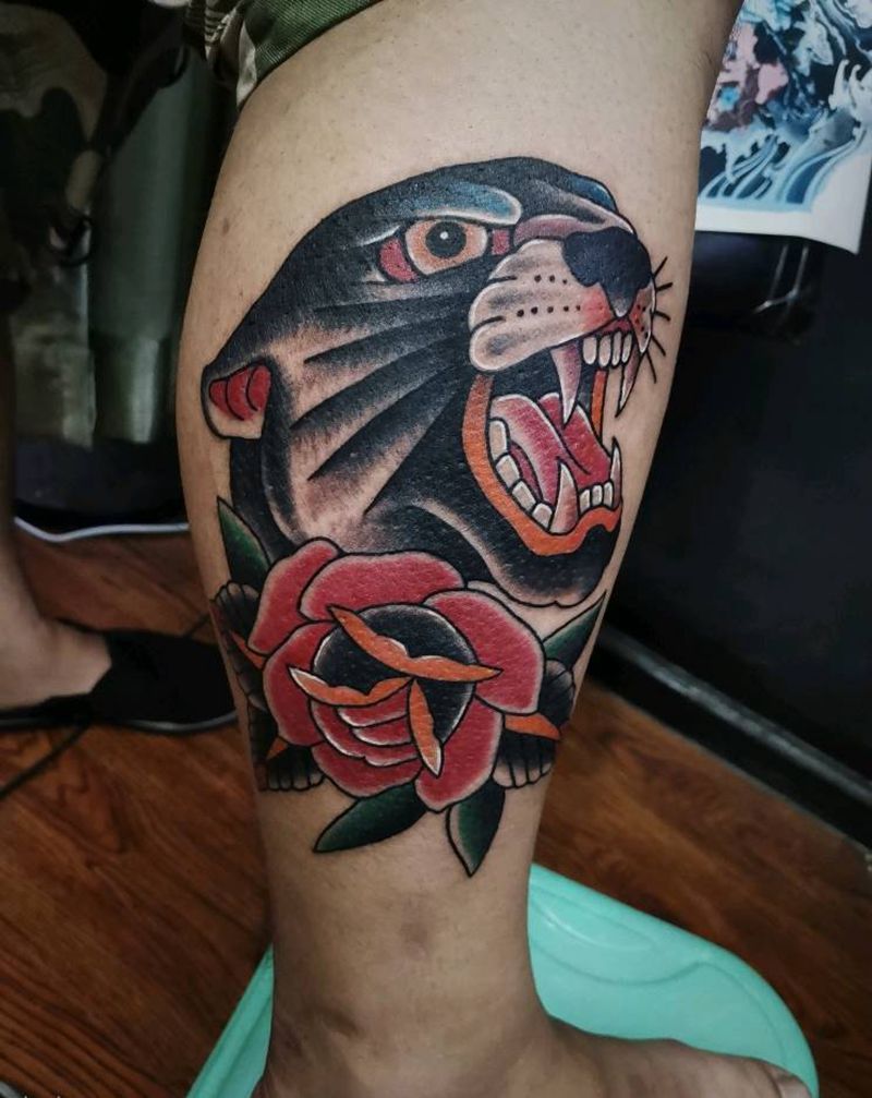 爆头纹身图片_Old School纹身图案