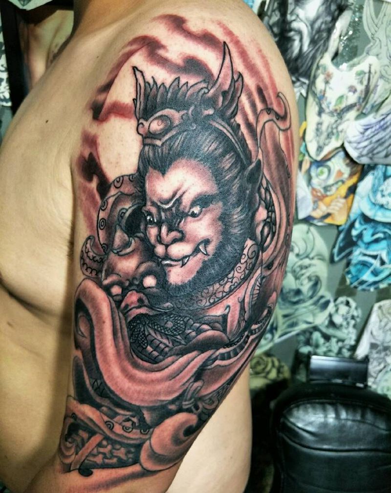 悟空完成，失败线条不是我文的纹身图片