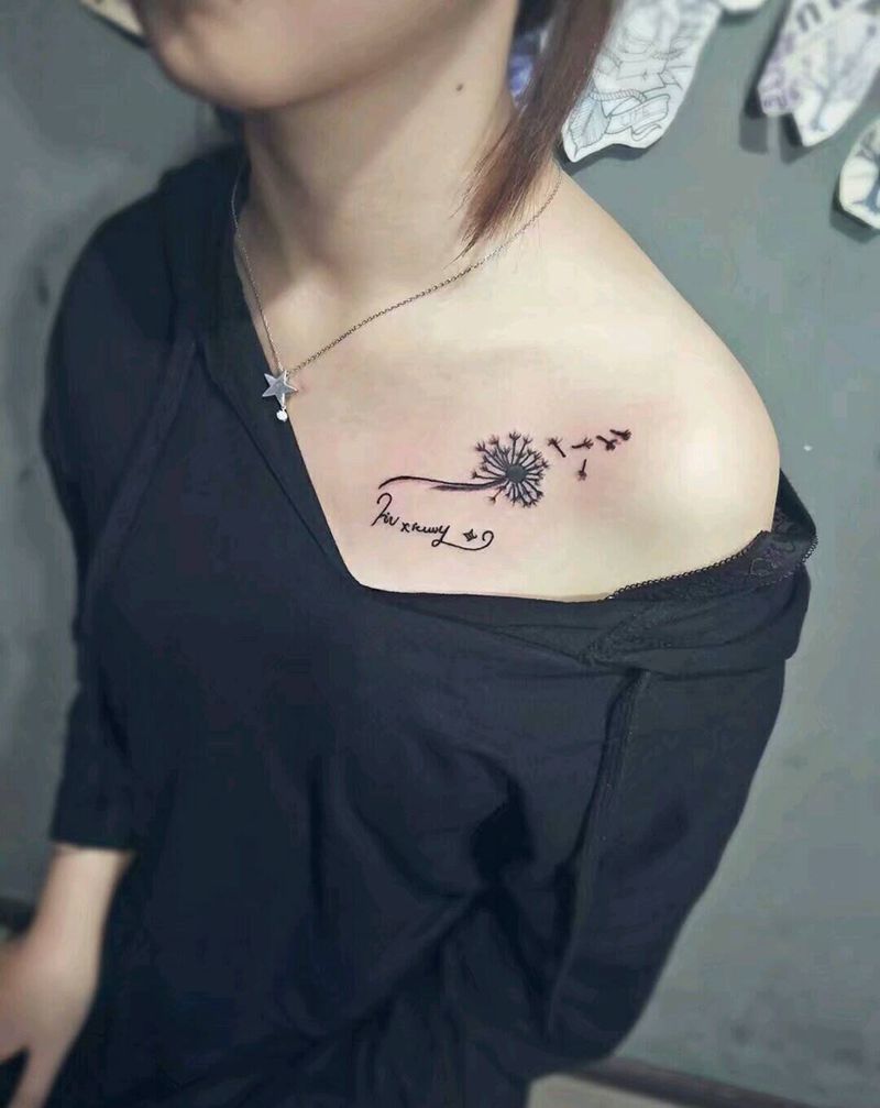 蒲公英纹身图片