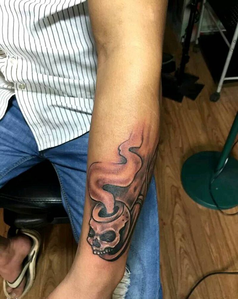 老烟鬼纹身图片