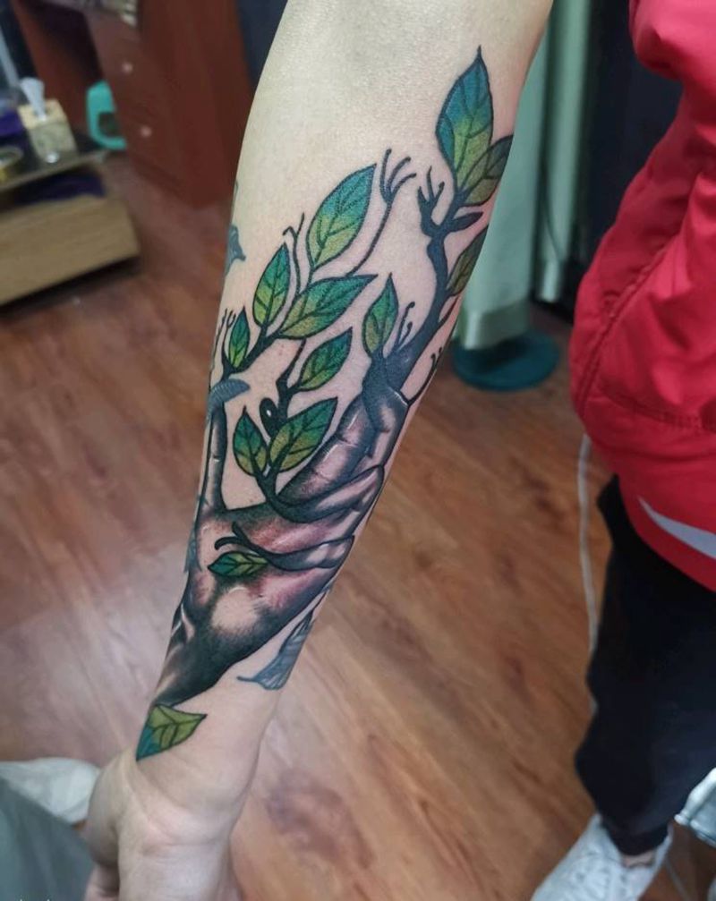 怪手纹身图片_欧美纹身图案