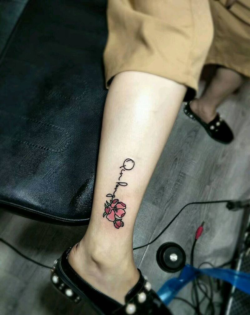 小花文纹身图片