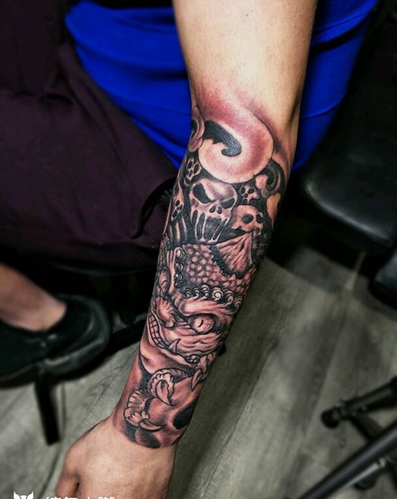 招财辟邪貔貅纹身图片