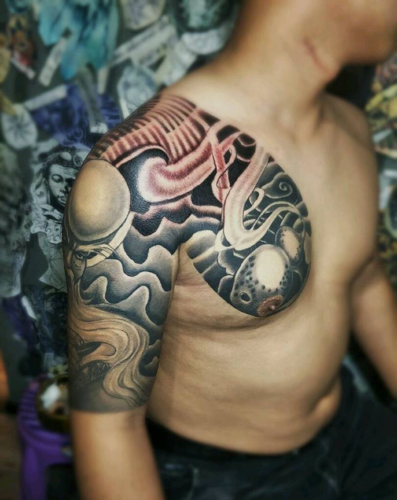 半甲微信944469684纹身图片