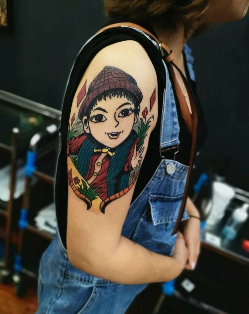 old school人像纹身图片_Old School纹身图案