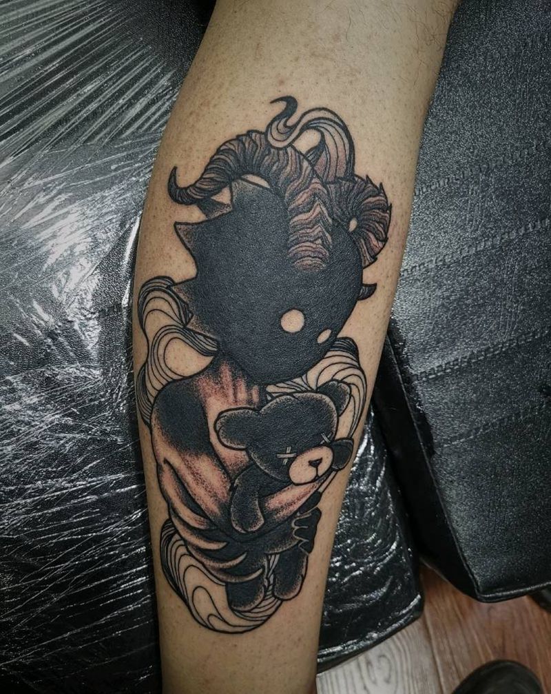 暗黑枯女纹身图片_点刺暗黑纹身图案