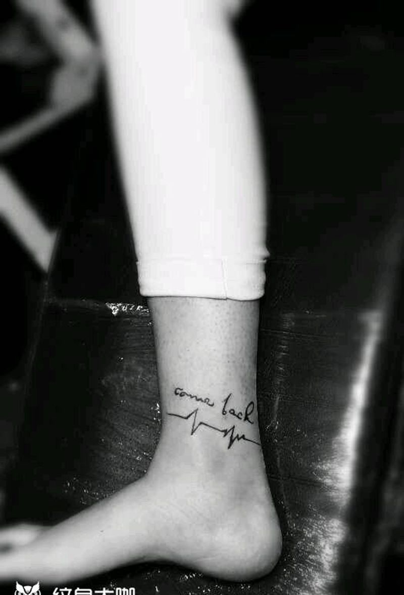 心电图纹身图片