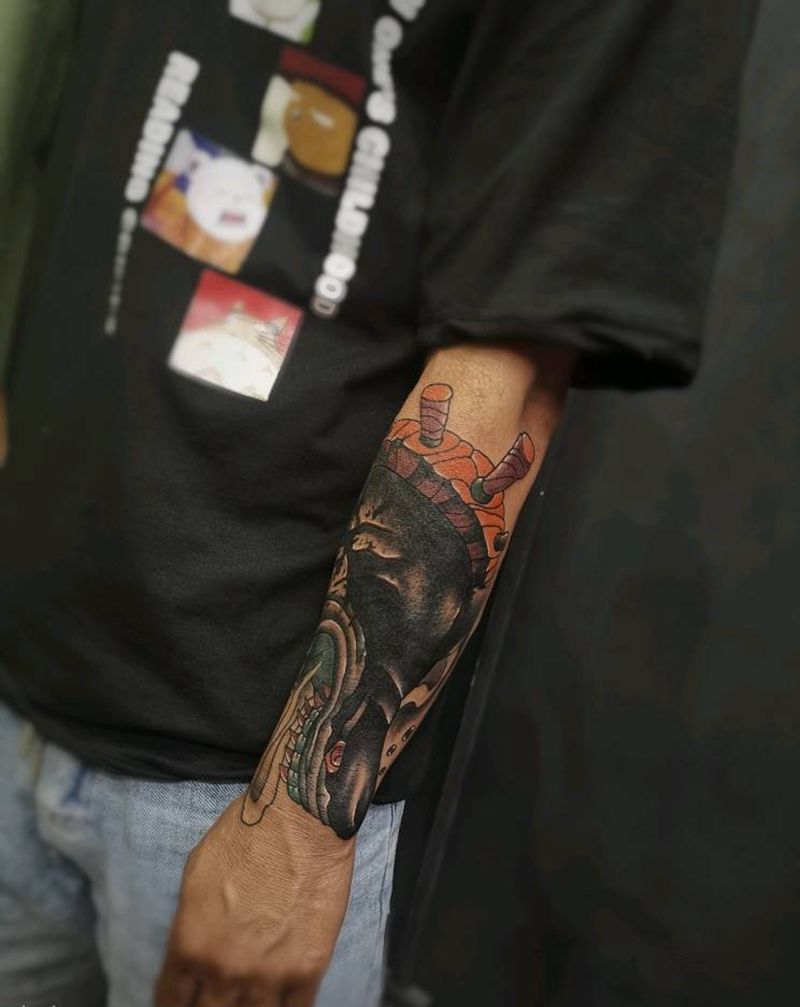 遮盖失败纹身纹身图片_Old School纹身图案