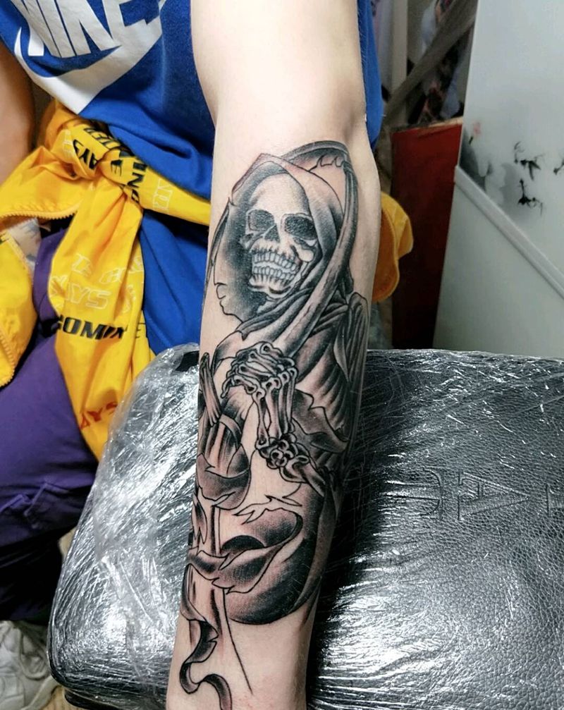 神一般的象征纹身图片_手臂新传统纹身图案