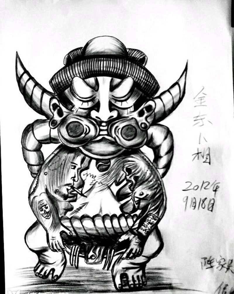 12年的手稿纹身图片