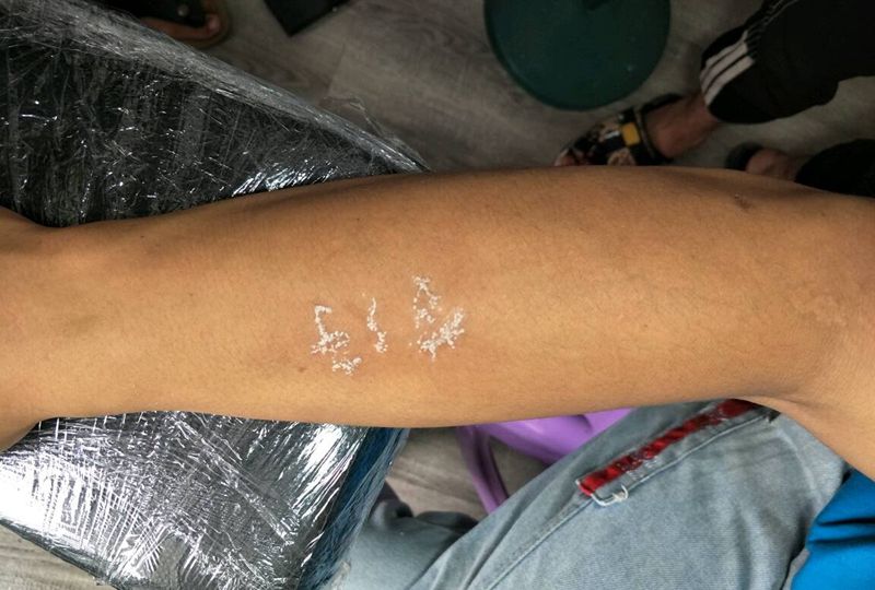 洗一下纹身图片