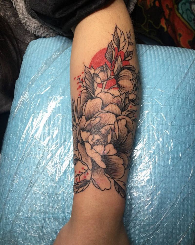 素花  点刺纹身图片