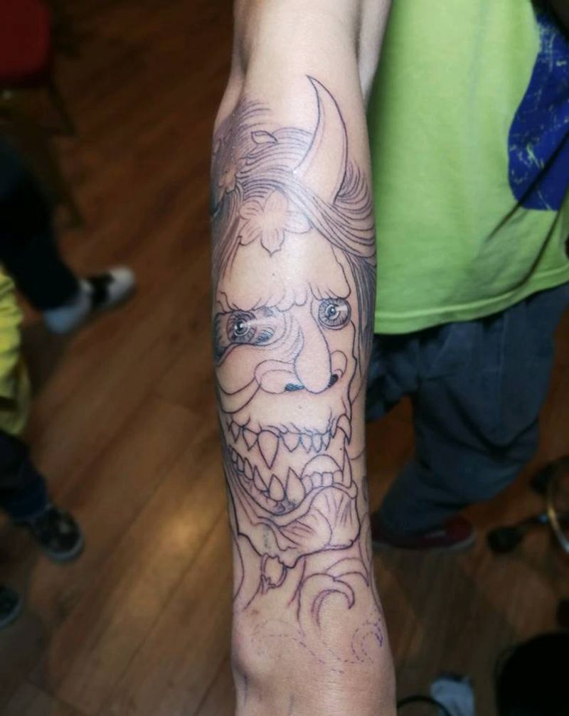 电眼般若纹身图片