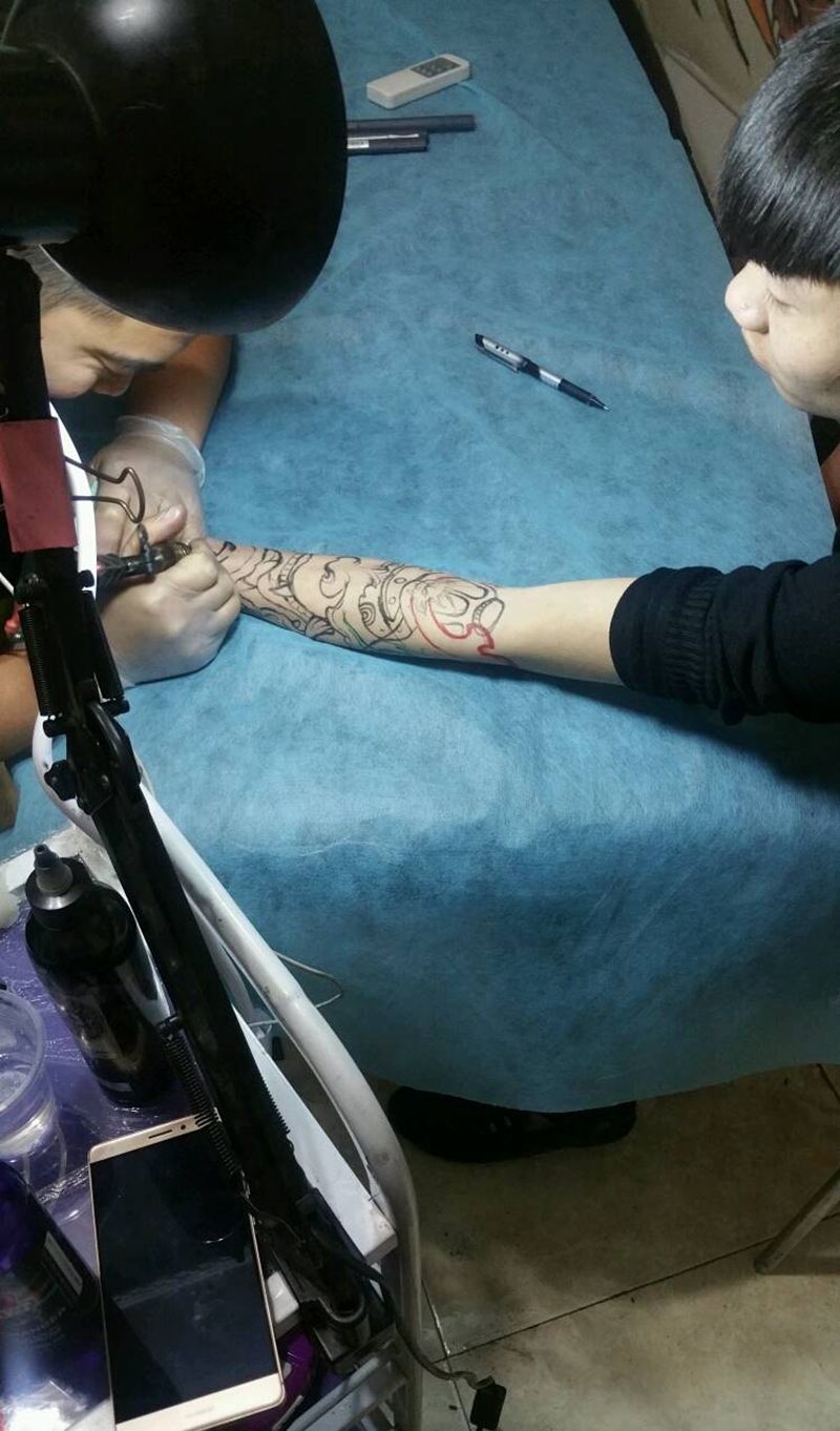 勇者妖王纹身图片_手臂传统鬼神成品纹身图案