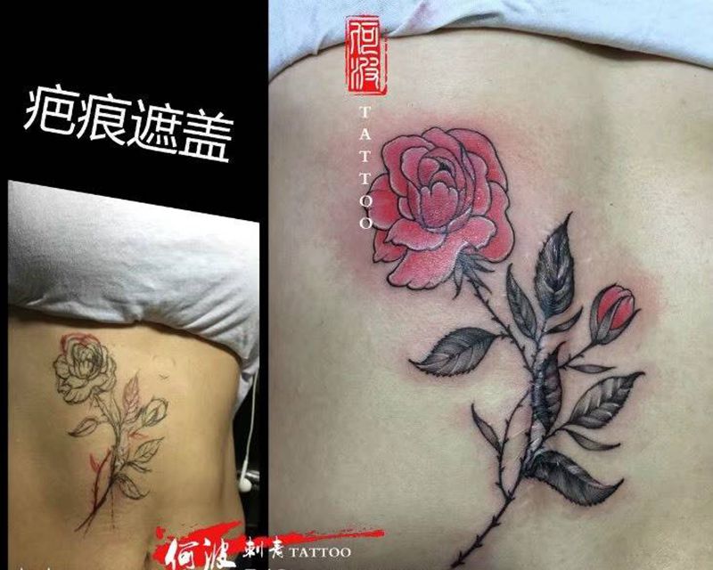 经过针的洗礼……重生纹身图片